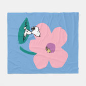 Couverture Polaire cacahuètes | Illustration Nature Rose Flower (Devant (Horizontal))