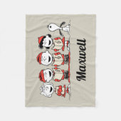 Couverture Polaire cacahuètes | Joyeux Noël | Ajouter Votre Nom (Devant)