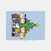 Couverture Polaire cacahuètes | La Bande autour de l'arbre de Noël (Devant (Horizontal))