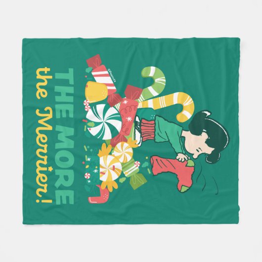 Couverture Polaire cacahuètes | Lucy et plus le Merrier (Devant (Horizontal))