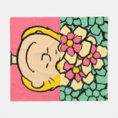 Couverture Polaire cacahuètes | Moitié et demi-fleurs Sally (Devant (Horizontal))