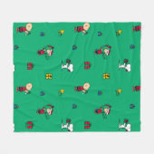 Couverture Polaire cacahuètes | Motif cadeau de Noël (Devant (Horizontal))