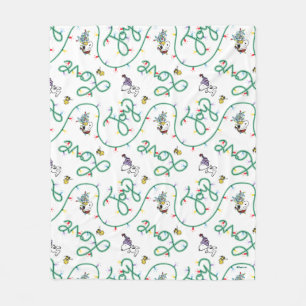 Couverture Polaire cacahuètes Motif d'amour de Noël brillant et bri