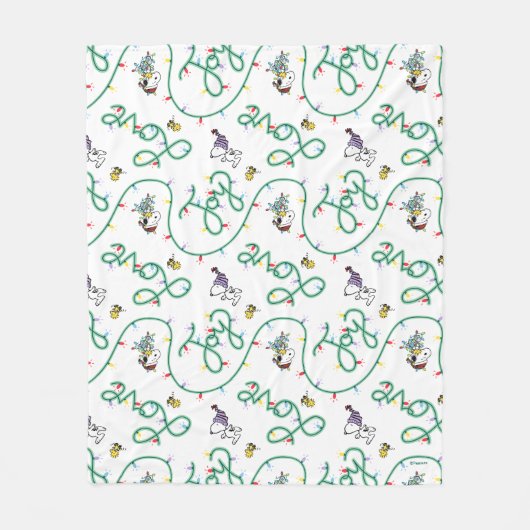 Couverture Polaire cacahuètes | Motif d'amour de Noël brillant et bri (Devant)