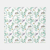 Couverture Polaire cacahuètes | Motif d'amour de Noël brillant et bri (Devant (Horizontal))