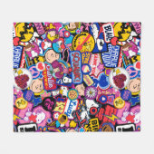 Couverture Polaire cacahuètes | Motif de patchs Mixtape (Devant (Horizontal))