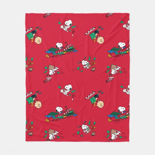 Couverture Polaire cacahuètes | Motif d'enveloppement de cadeaux de N (Devant)