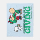 Couverture Polaire cacahuètes | Noël est la joie de donner (Devant)