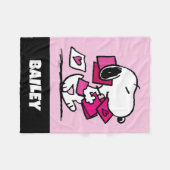 Couverture Polaire cacahuètes | Saint Valentin | Snoopy (Devant (Horizontal))