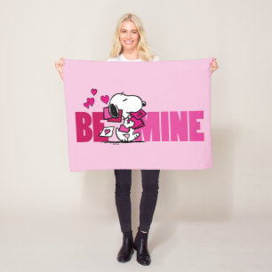 Couverture Polaire cacahuètes   Saint Valentin   Snoopy Be Mine