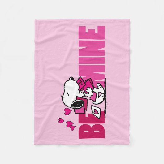 Couverture Polaire cacahuètes | Saint Valentin | Snoopy Be Mine (Devant)