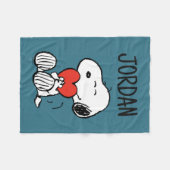 Couverture Polaire cacahuètes | Saint Valentin | Snoopy Heart (Devant (Horizontal))