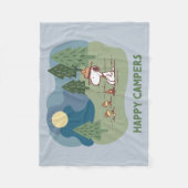 Couverture Polaire cacahuètes | Site du camp de Snoopy & Woodstock (Devant)