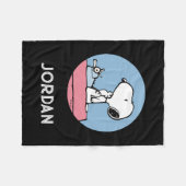 Couverture Polaire cacahuètes | Snoopy à la machine à écrire (Devant (Horizontal))