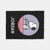 Couverture Polaire cacahuètes | Snoopy à la machine à écrire (Devant (Horizontal))