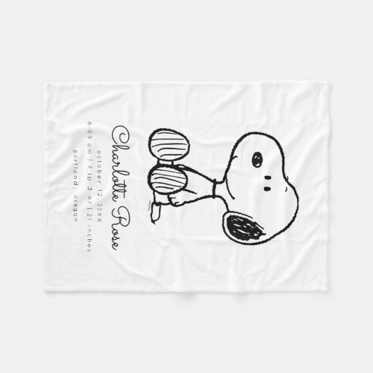 Couverture Polaire cacahuètes | Snoopy Baby (Devant (Horizontal))
