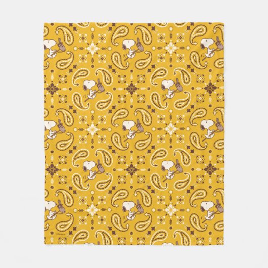 Couverture Polaire cacahuètes | Snoopy Bandana Cowboy (Devant)