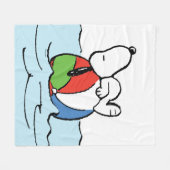Couverture Polaire cacahuètes | Snoopy Beach Ball Beach (Devant (Horizontal))