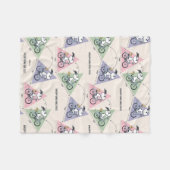 Couverture Polaire cacahuètes | Snoopy Bike Ride Stats (Devant (Horizontal))