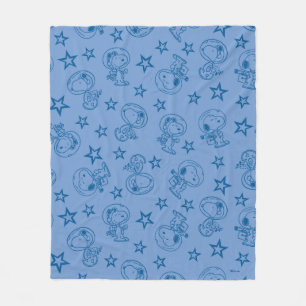Couverture Polaire cacahuètes Snoopy Blue Space Astronaut Motif