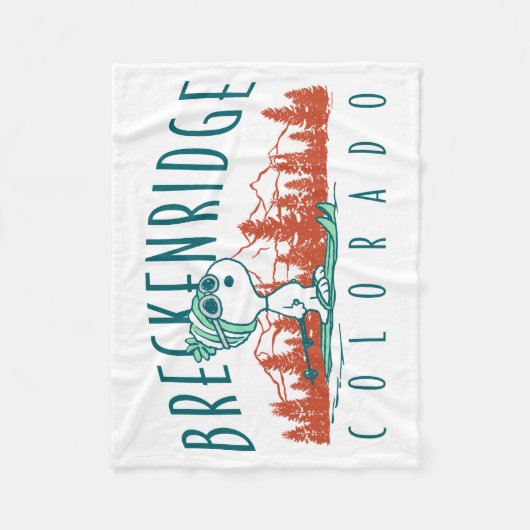 Couverture Polaire cacahuètes | Snoopy Breckenridge Colorado (Devant)