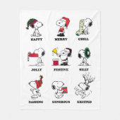 Couverture Polaire cacahuètes | Snoopy Christmas Holiday Moods (Devant)