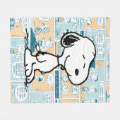 Couverture Polaire cacahuètes | Snoopy Comic Motif (Devant (Horizontal))