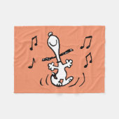 Couverture Polaire cacahuètes | Snoopy Dancing (Devant (Horizontal))
