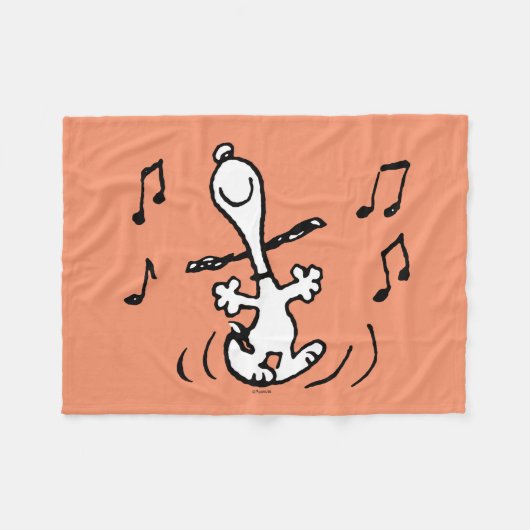 Couverture Polaire cacahuètes | Snoopy Dancing (Devant (Horizontal))