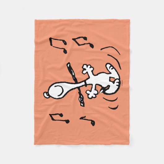 Couverture Polaire cacahuètes | Snoopy Dancing (Devant)