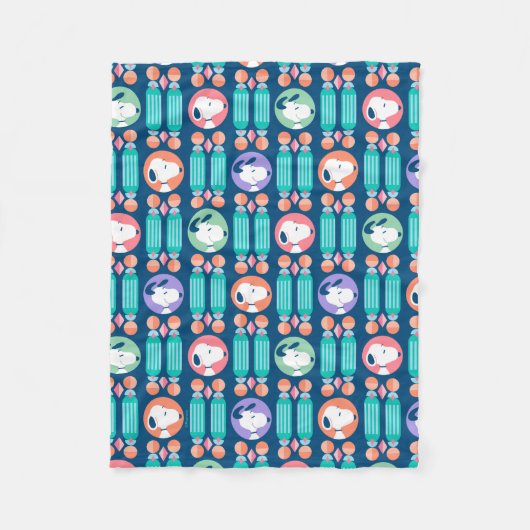 Couverture Polaire cacahuètes | Snoopy Dark Blue Deco Dreams Motif (Devant)