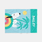 Couverture Polaire cacahuètes | Snoopy Deco | Ajouter Votre Nom (Devant (Horizontal))
