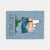 Couverture Polaire cacahuètes | Snoopy Dog House Sunrise (Devant (Horizontal))