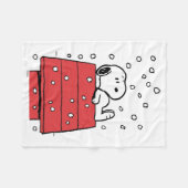 Couverture Polaire cacahuètes | Snoopy Doghouse Snowflakes (Devant (Horizontal))