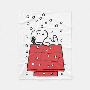 Couverture Polaire cacahuètes   Snoopy Doghouse Snowflakes