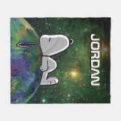 Couverture Polaire cacahuètes | Snoopy Espacé (Devant (Horizontal))