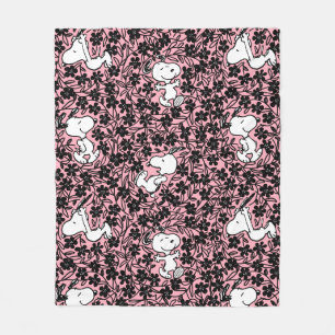Couverture Polaire cacahuètes Snoopy Flower Vine Motif