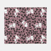 Couverture Polaire cacahuètes | Snoopy Flower Vine Motif (Devant (Horizontal))