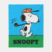 Couverture Polaire cacahuètes | Snoopy Golf Swing (Devant)