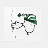 Couverture Polaire cacahuètes | Snoopy Green Casquette de neige (Devant (Horizontal))