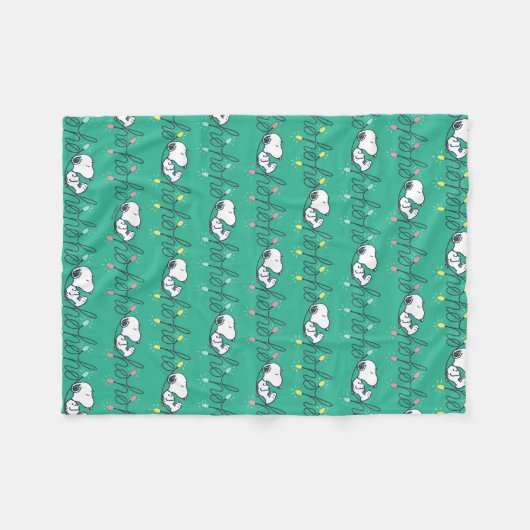 Couverture Polaire cacahuètes | Snoopy Ho Ho Ho Noël Motif (Devant (Horizontal))