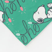 Couverture Polaire cacahuètes | Snoopy Ho Ho Ho Noël Motif (Coin)