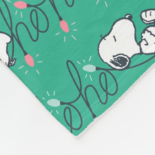 Couverture Polaire cacahuètes | Snoopy Ho Ho Ho Noël Motif (Coin)