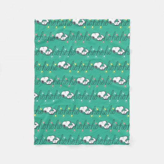 Couverture Polaire cacahuètes | Snoopy Ho Ho Ho Noël Motif (Devant)