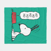 Couverture Polaire cacahuètes | Snoopy Ho Ho Ho Plat alimentaire (Devant (Horizontal))