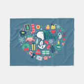 Couverture Polaire cacahuètes | Snoopy Holiday Happiness Heart (Devant (Horizontal))