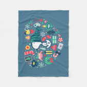 Couverture Polaire cacahuètes | Snoopy Holiday Happiness Heart (Devant)