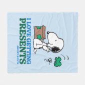 Couverture Polaire cacahuètes | Snoopy I Love Obtenir des présentatio (Devant (Horizontal))