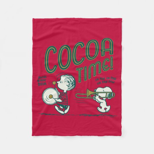 Couverture Polaire cacahuètes | Snoopy & Linus Cocoa Time (Devant)