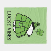 Couverture Polaire cacahuètes | Snoopy Lucky Clover (Devant (Horizontal))